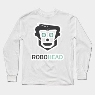 Smart Robot Sticker vector logo. Robot technology logo vector. Cute Robot sticker logo template design. Long Sleeve T-Shirt